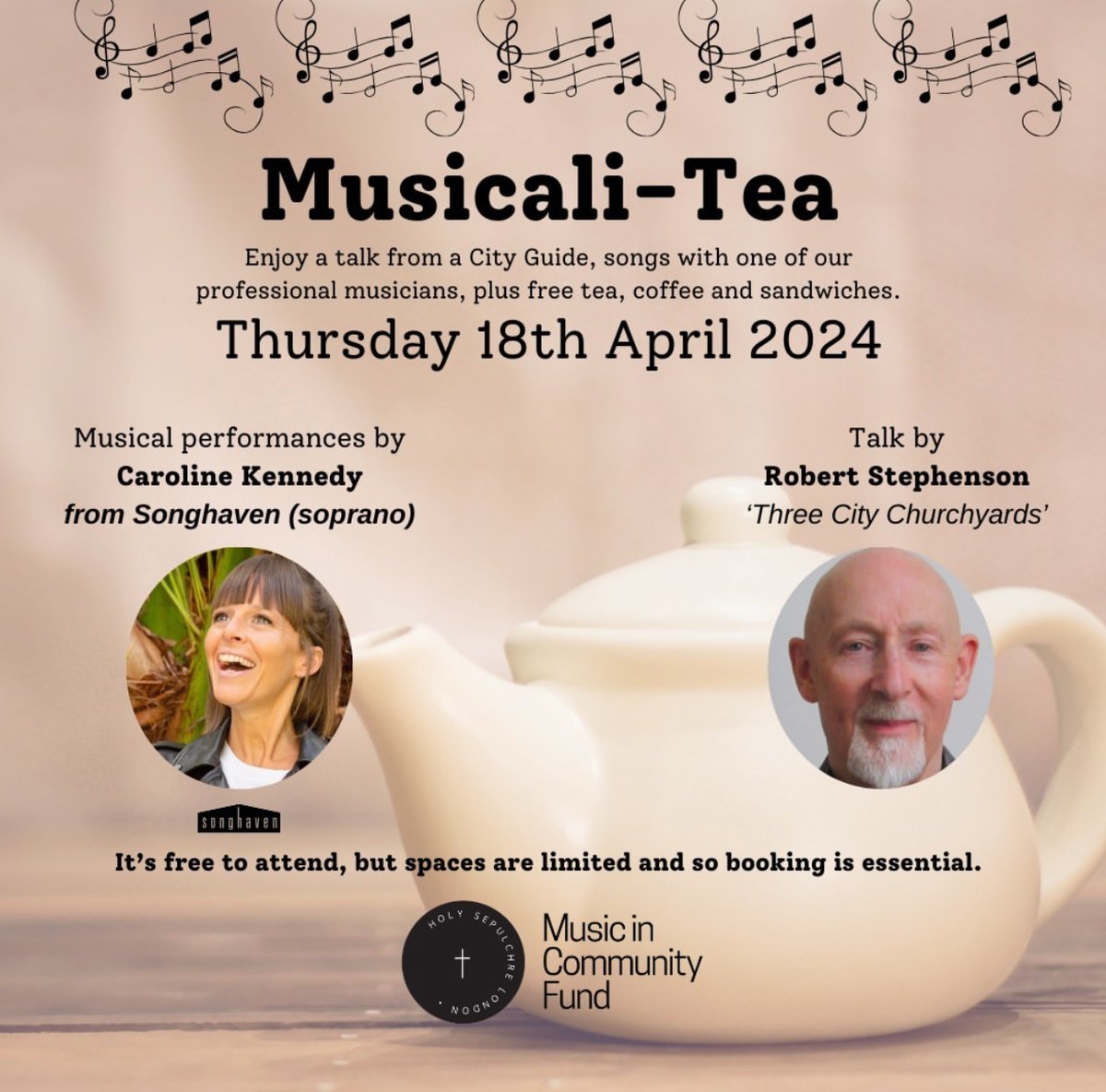 We will be resuming our community cafe event 'Musicali-Tea' this coming Thursday; with a musical performance from Caroline Kennedy from @songhaven_uk and a talk by Robert Stephenson. For more details, visit our website (hsl.church/upcoming-events). We hope to see you there.