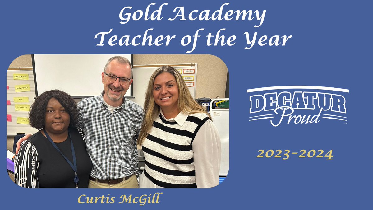 MSDDecaturHR (@msddecaturhr) on Twitter photo Congratulations to Gold Academy Elementary Teacher of the Year Curtis McGill. Thank you for all that you do! We are #decaturproud of you!
<a href="/DELC_Gold/">Gold Academy</a>
<a href="/Steph_Hofer/">Dr. Stephanie Hofer</a>
<a href="/MSDDecatur/">MSD Decatur</a> Congratulations to Gold Academy Elementary Teacher of the Year Curtis McGill. Thank you for all that you do! We are #decaturproud of you!
<a href="/DELC_Gold/">Gold Academy</a>
<a href="/Steph_Hofer/">Dr. Stephanie Hofer</a>
<a href="/MSDDecatur/">MSD Decatur</a>