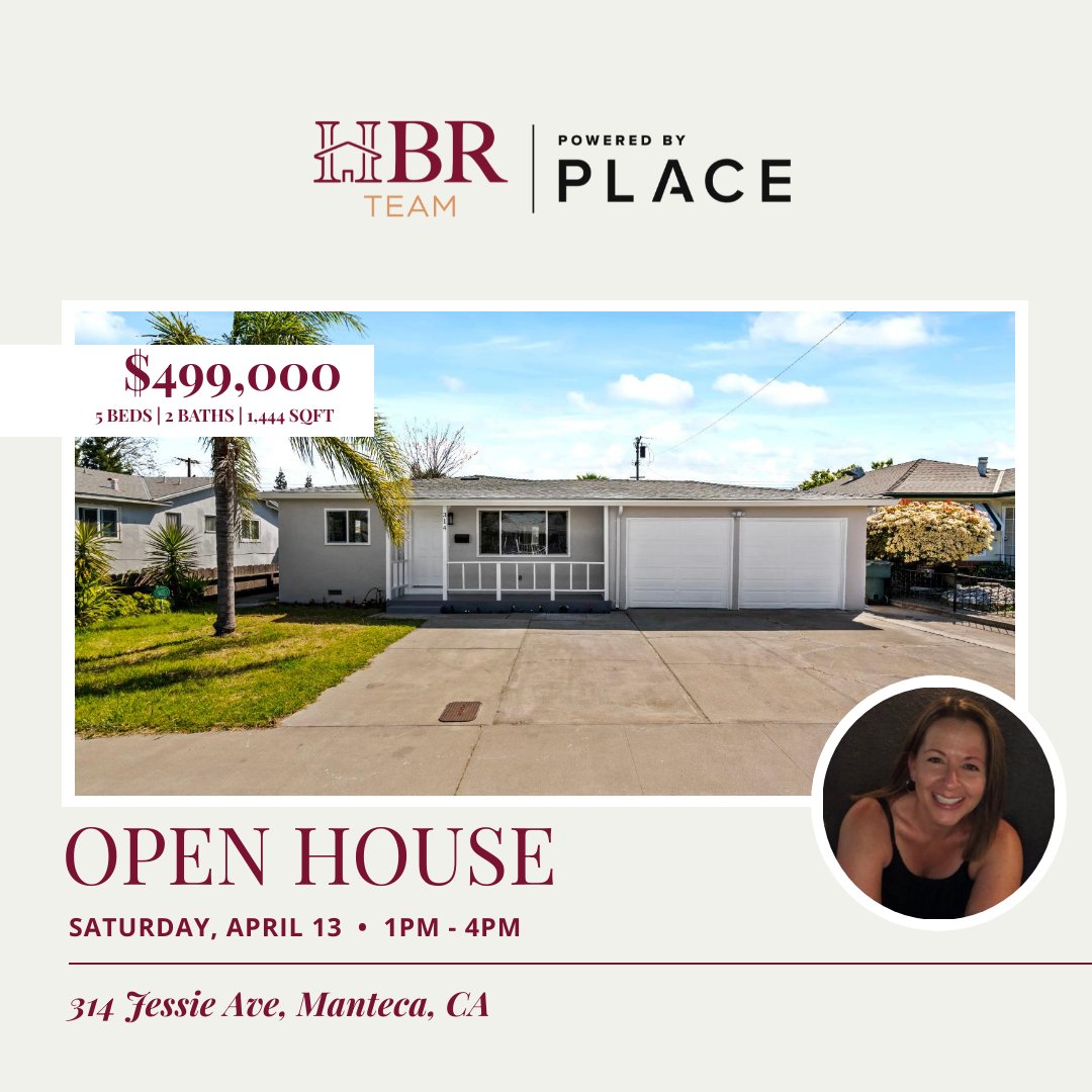 HBRTeam's tweet photo. COME AND SEE!

Welcome to 314 Jessie Ave, an exquisite family home situated in the heart of Manteca's coveted neighborhood. 

Come and visit our Open House on
4/12, Friday from 4pm-7pm
4/13, Saturday from 1pm-4pm
4/14, Sunday from 1pm-4pm https://t.co/DI9IuOuviK