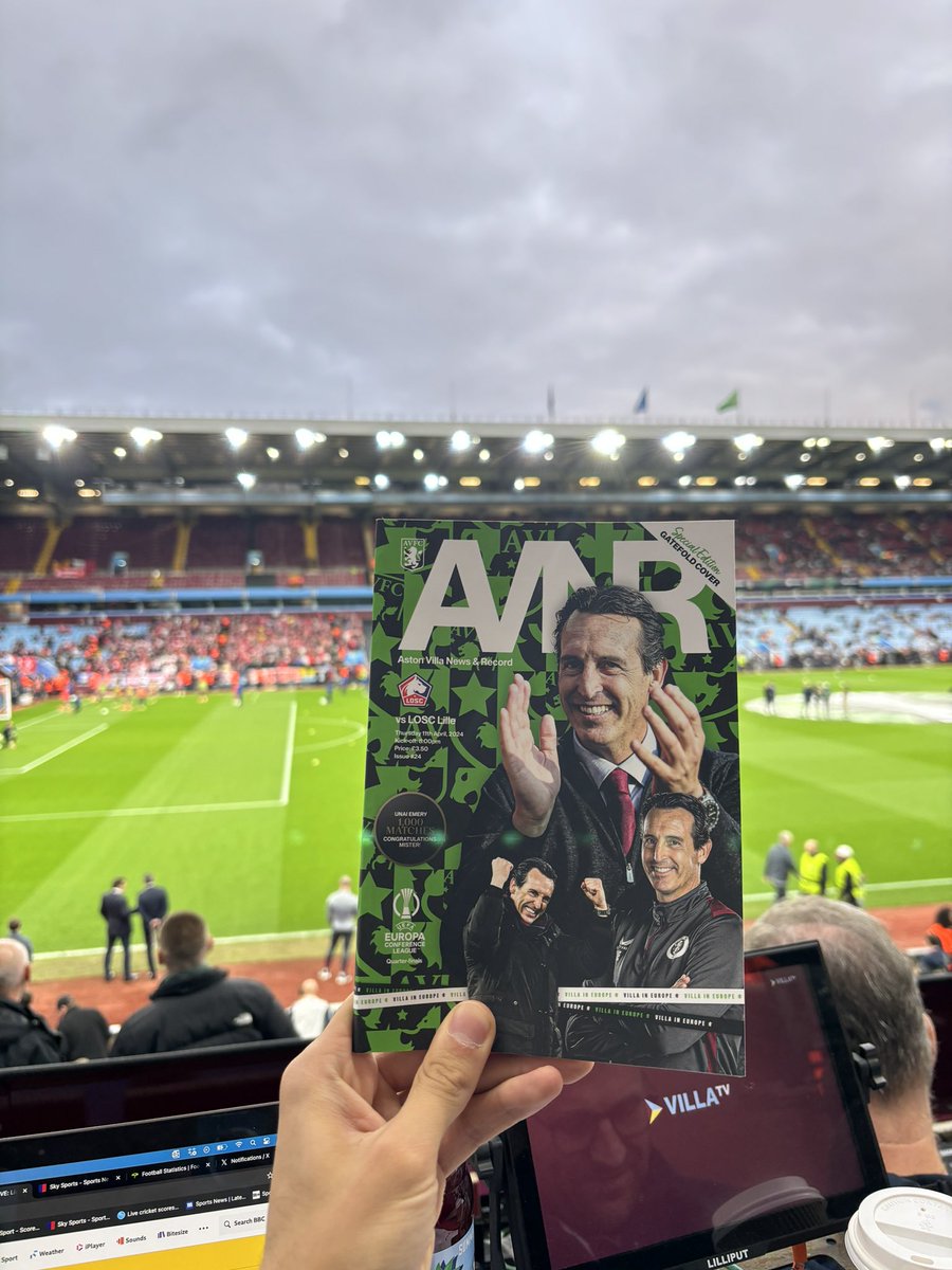 Villa Park. A first major European quarter-final for Aston Villa since 1998 🏟️ Follow @MailSport ➡️ dailymail.co.uk/sport/live/art…