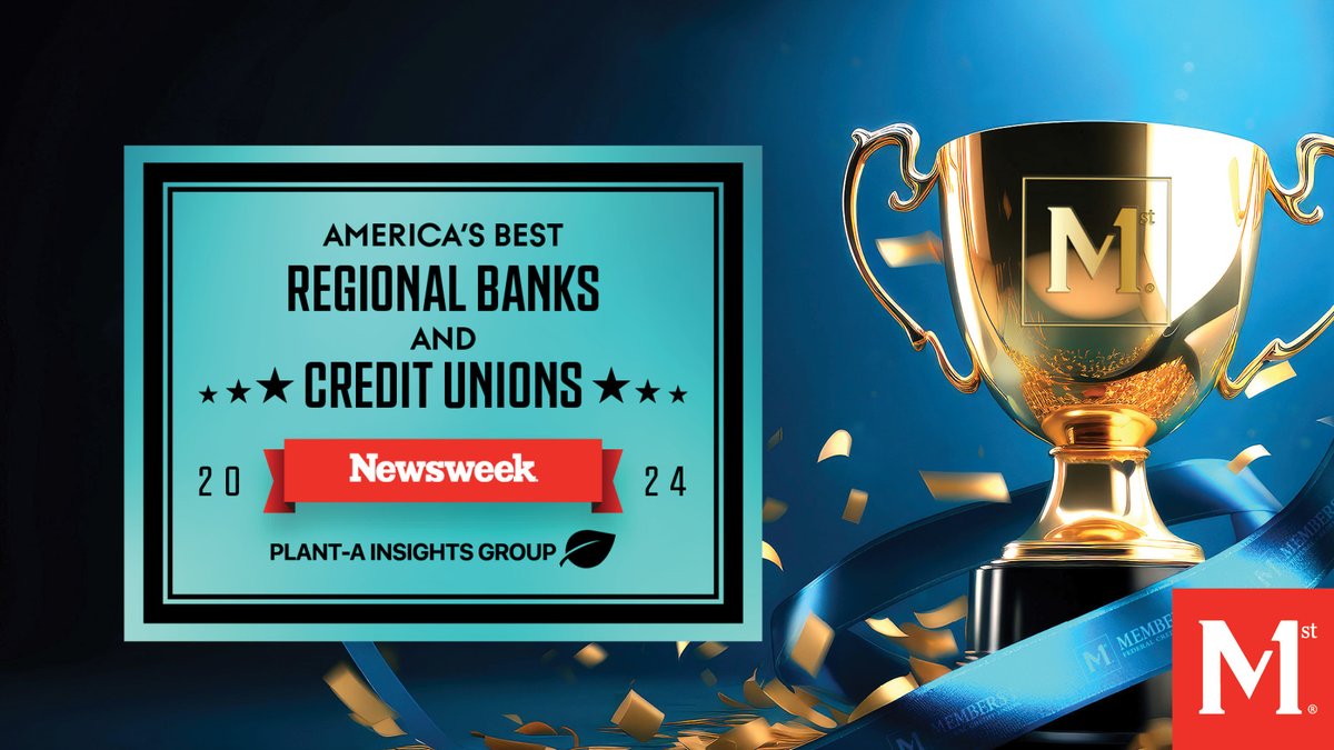We are proud to announce that Members 1st was named one of America's Best Regional Banks and Credit Unions 2024 by @Newsweek! We are honored by the recognition and to serve you - our members and communities. Thank you for trusting us! See the full list: bit.ly/3xs3xR0.