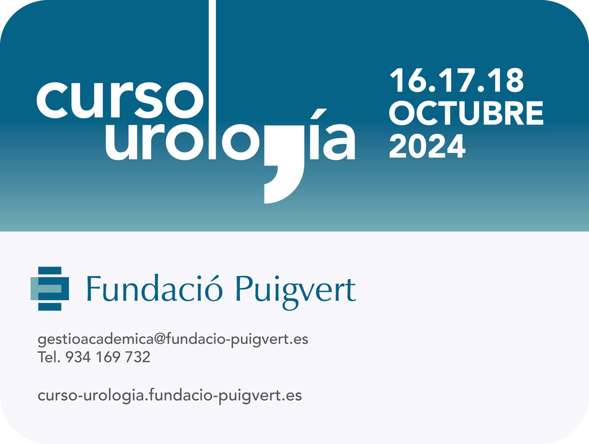 57 CURSO DE UROLOGÍA DE LA FUNDACIÓ PUIGVERT PROGRAMA PRELIMINAR ☝🏽 curso-urologia.fundacio-puigvert.es 16 – 18 OCTUBRE 2024 HOTEL HILTON BARCELONA 𝟓 𝐁𝐄𝐂𝐀𝐒 𝐏𝐀𝐑𝐀 𝐌𝐈𝐄𝐌𝐁𝐑𝐎𝐒 𝐂𝐀𝐔 👉🏼 caunet.org/news/57-cur-fp…