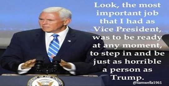 Hey Pence, it's time to stop protecting Trump & tell the truth about what you know about J6! At best, you were kept in the dark about most of it. At worst, you're a co-conspirator to treason. #ProudBlue #TrumpForPrison2024 #VoteBlue2024ProtectDemocracy