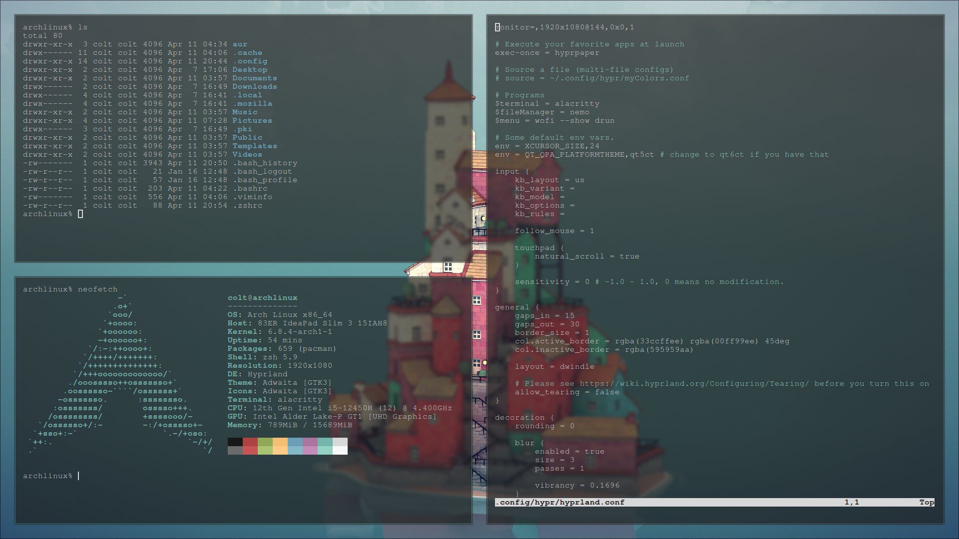 unixporn on X: &ldquo;[Hyprland] First time ever trying Arch Linux 