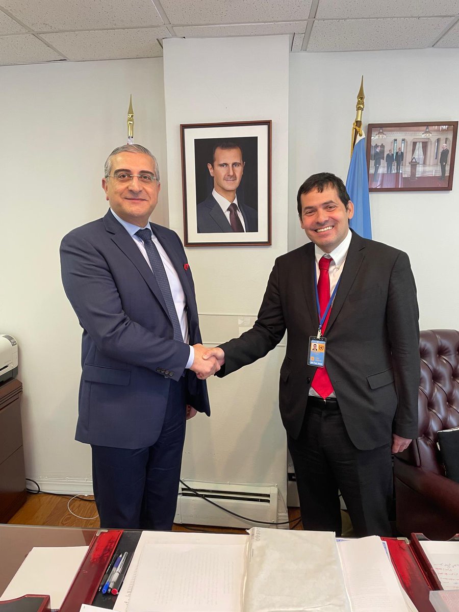 Ambassador Stevanović met with H.E. Mr. Koussay Aldahhak, PR of the Syrian Arab Republic to the UN.