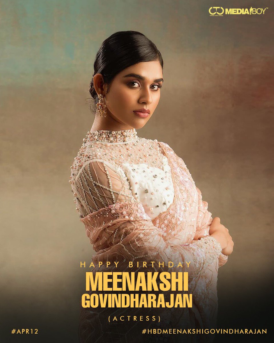 Team @CtcMediaboy wishes happy birthday to the ravishing actress @MeenakshiGovin2 #MeenakshiGovindharajan #HBDMeenakshiGovindharajan 🎂🍰 May this day be filled with joy.