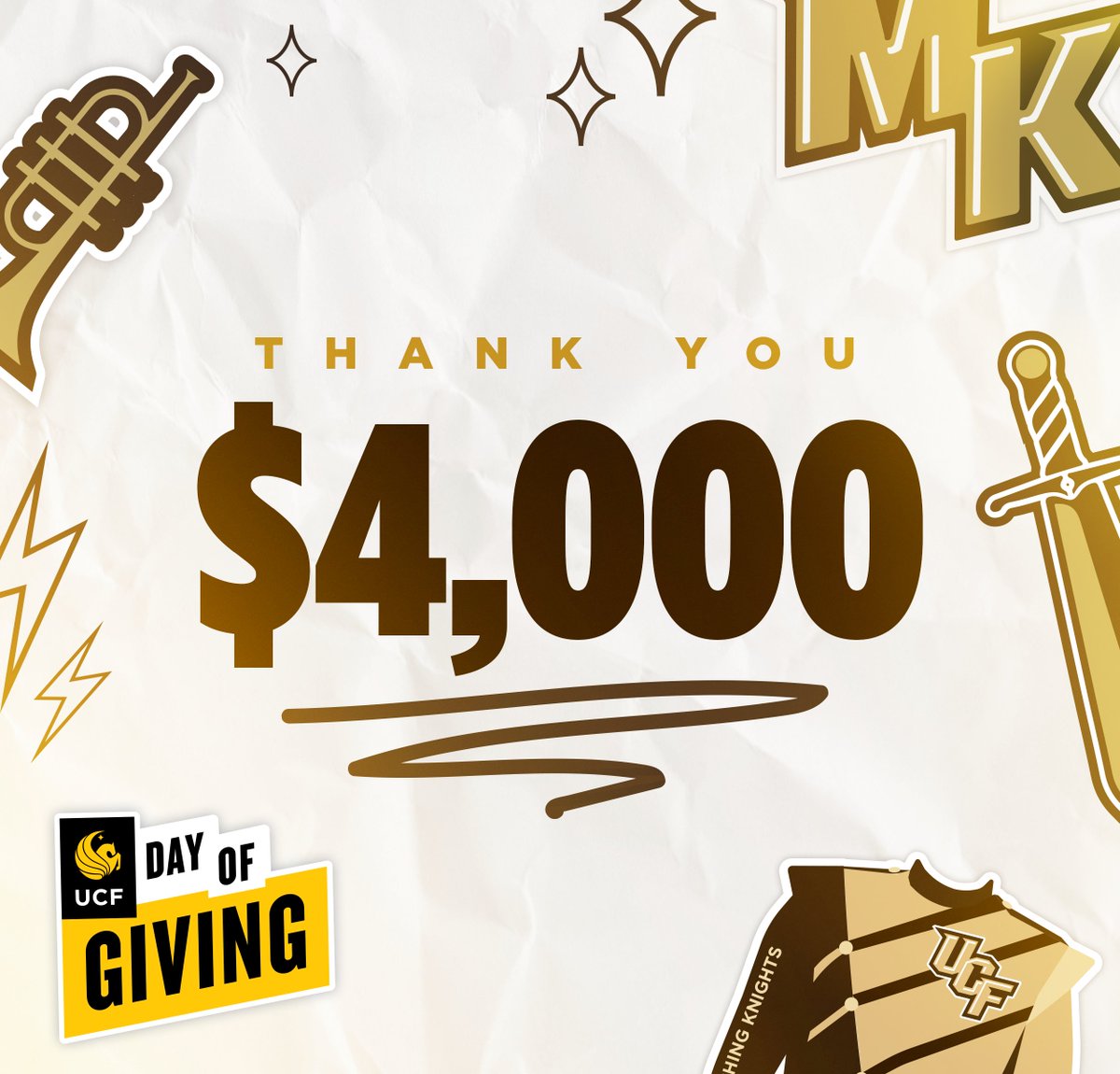 We've raised over $4000 so far! Thanks to everyone that has donated! Keep up the support! dayofgiving.ucf.edu/campaigns/marc…
