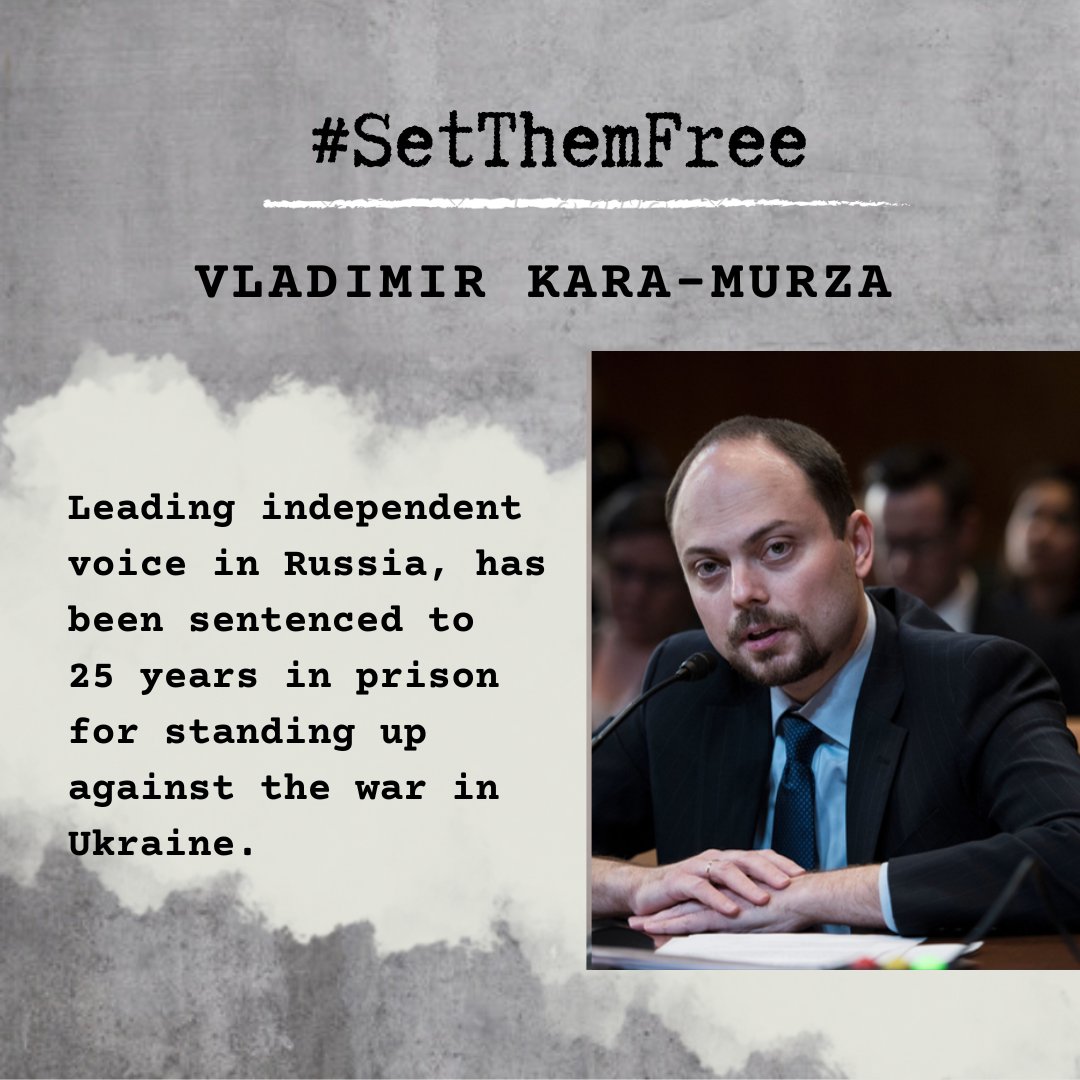 Today, April 11 marks 2 years since @vkaramurza was arrested. He has been sentenced to 25 years in prison for standing up against the Putin regime and its war in Ukraine. @MoveDemocracy stands in solidarity with @vkaramurza and calls for his immediate release. #FreeKaraMurza