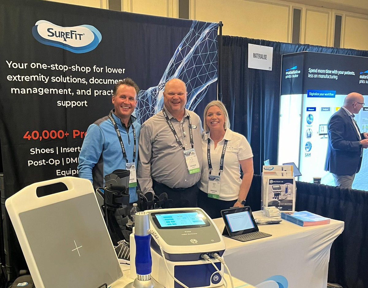Our USA distributors Sure Fit are currently exhibiting at the Midwest Podiatry conference in Chicago for the next three days.
They will be demonstrating the EMS Physio shockwave therapy unit. a 'must have' in any modern podiatry clinic!
#SureFit #USADistributor #shockwavetherapy