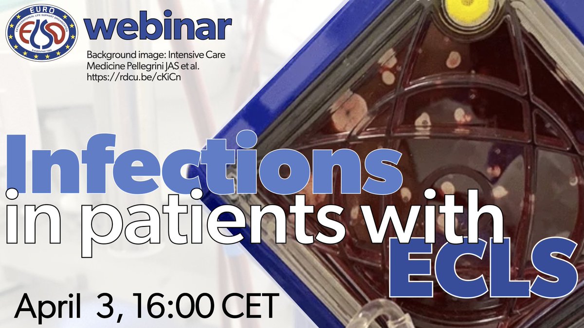 Latest #EuroELSOwebinar (s)
⏳Age... Just a number? Association of age with #ECMO outcomes
🧫 Infections in #ECLS 
Are now published on our youtube channel!!
📽️ Take a look at all previous webinars available to replay open access #FOAMcc #FOAMecmo at
🔓 bit.ly/EuroELSOyoutube