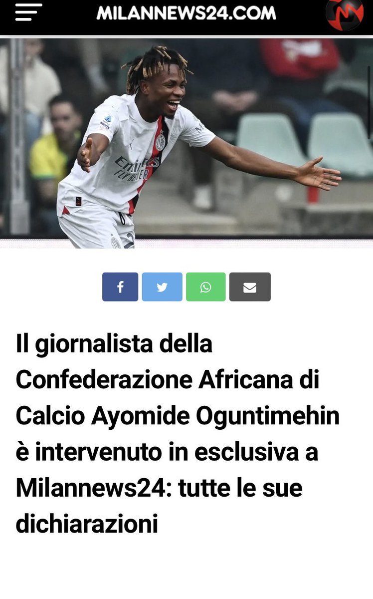 Featured on an Italian news page, I discussed Samuel Chukwueze’s recent performances and his reception within the Nigerian football community. Additionally, I explored the speculation surrounding Victor Boniface’s potential move to AC Milan and offered insights into the…