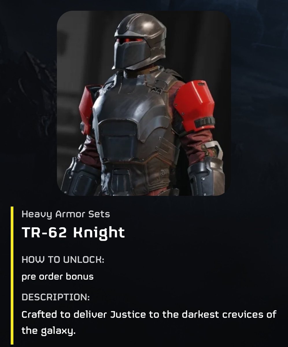 helldiversgg's tweet image. RIP to those of us who didn’t pre-order and will never be able to rock this drip 😢 #Helldivers #HelldiversII