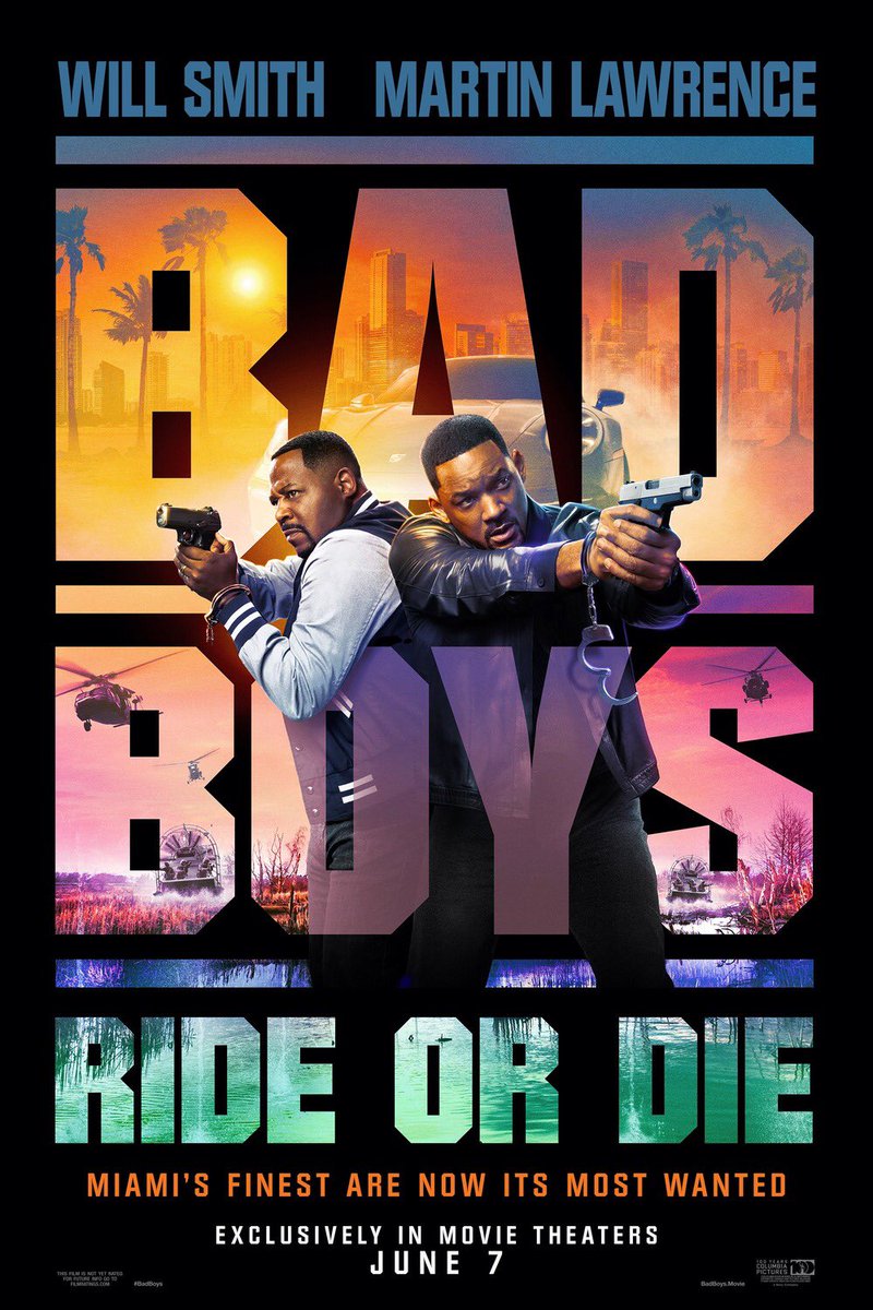 Bad Boys: Ride Or Die poster. #TheActionReturns #TheHorrorReturns #THRPodcastNetwork #Action #ActionMovies #ActionFilms #ActionTelevision #ActionSeries #ActionMoviePodcast #BadBoysRideOrDie #WillSmith #MartinLawrence #AdilElArbi #BilallFallah #ColumbiaPictures #SonyPictures