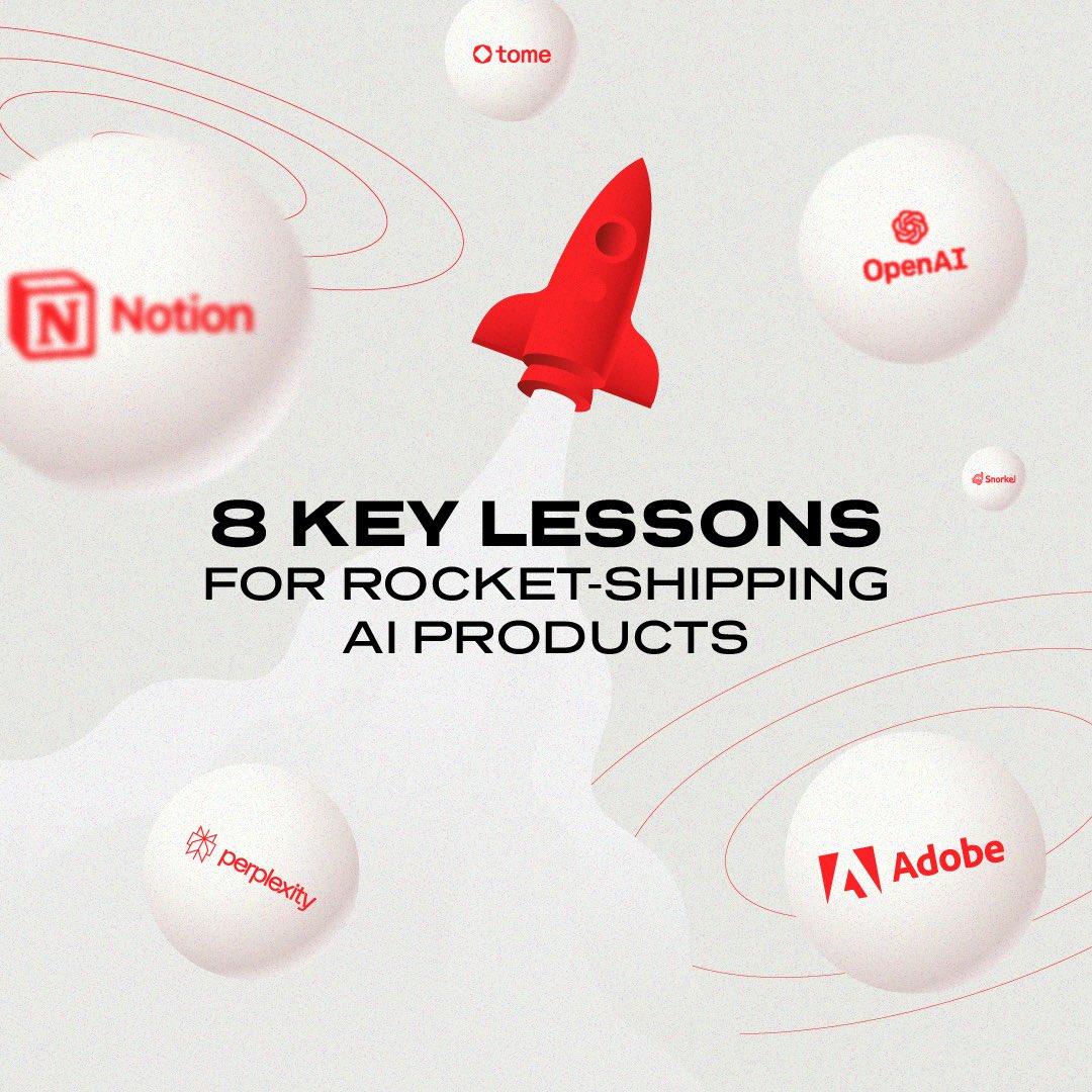 For teams launching AI apps and products… @jacobeffron, @patrickachase, @jordan_segall, and @CrystalRLiu compiled the biggest lessons from industry leaders, including Adobe, Notion, Perplexity, OpenAI, and more. 1. “Just do it” - aim for high speed of execution 2. Let…