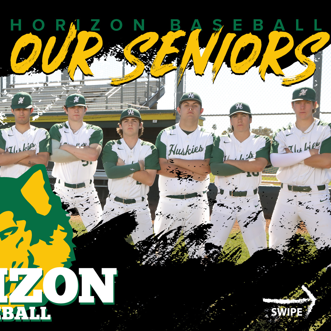 🎓⚾️🎉 HELP US CELEBRATE OUR SENIORS! SENIOR NIGHT this Friday, April 12th at 5:15PM Game vs. Desert Mountain HS @ 6PM at Husky Field