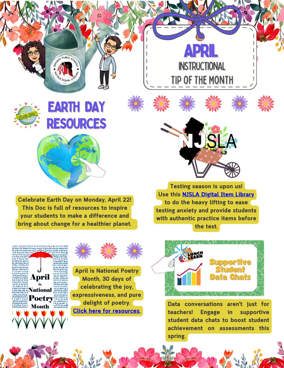 Grow your Know How with the Academy Coaches' Instructional Tip of the Month! April showers bring helpful resources for Earth Day, NJSLA prep, Nat'l Poetry Month and so much more your way! 🌷Check it out here: rb.gy/27z33r @JonesyCoaches @RahwayCI #rahwayrocks