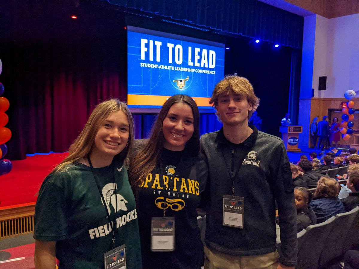 Saint Mark’s Juniors Katie Hanich ‘25, Rowan O’Donoghue ‘25 and James Campbell ‘25 are at the @NeumannUniv Fit To Lead Student-Athlete Leadership Conference with Director of Mission & Ministry, Mr. Mike LoSapio! #SaintMarksHS #AllThingsPossible #SpartanStrong