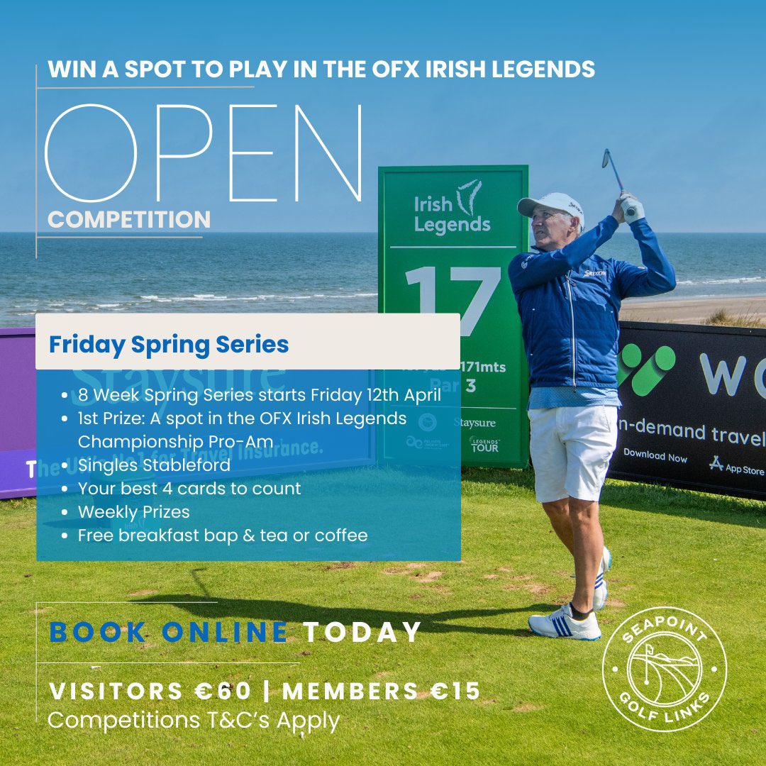 Don’t forget tomorrow marks the first leg of our Spring Series!! It’s not too late to book visitors.brsgolf.com/seapoint#/open…