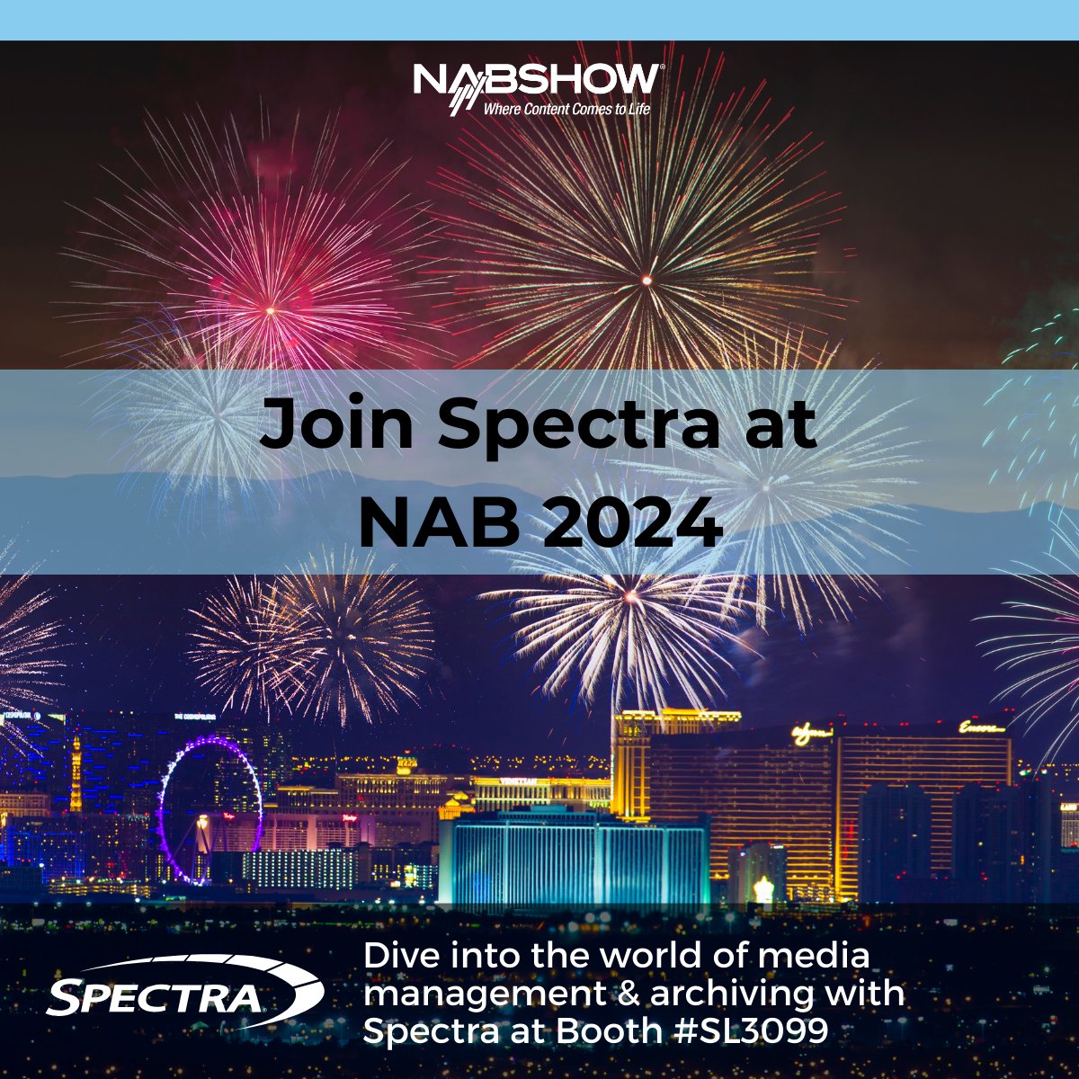 🔍 Curious about the future of media management? Swing by Booth #SL3099 at #NABShow to explore cutting-edge solutions with Spectra. Discover how we're shaping the industry landscape. Don't miss out! #MediaTech #NAB2024 sl.spectralogic.com/3WdF9gD