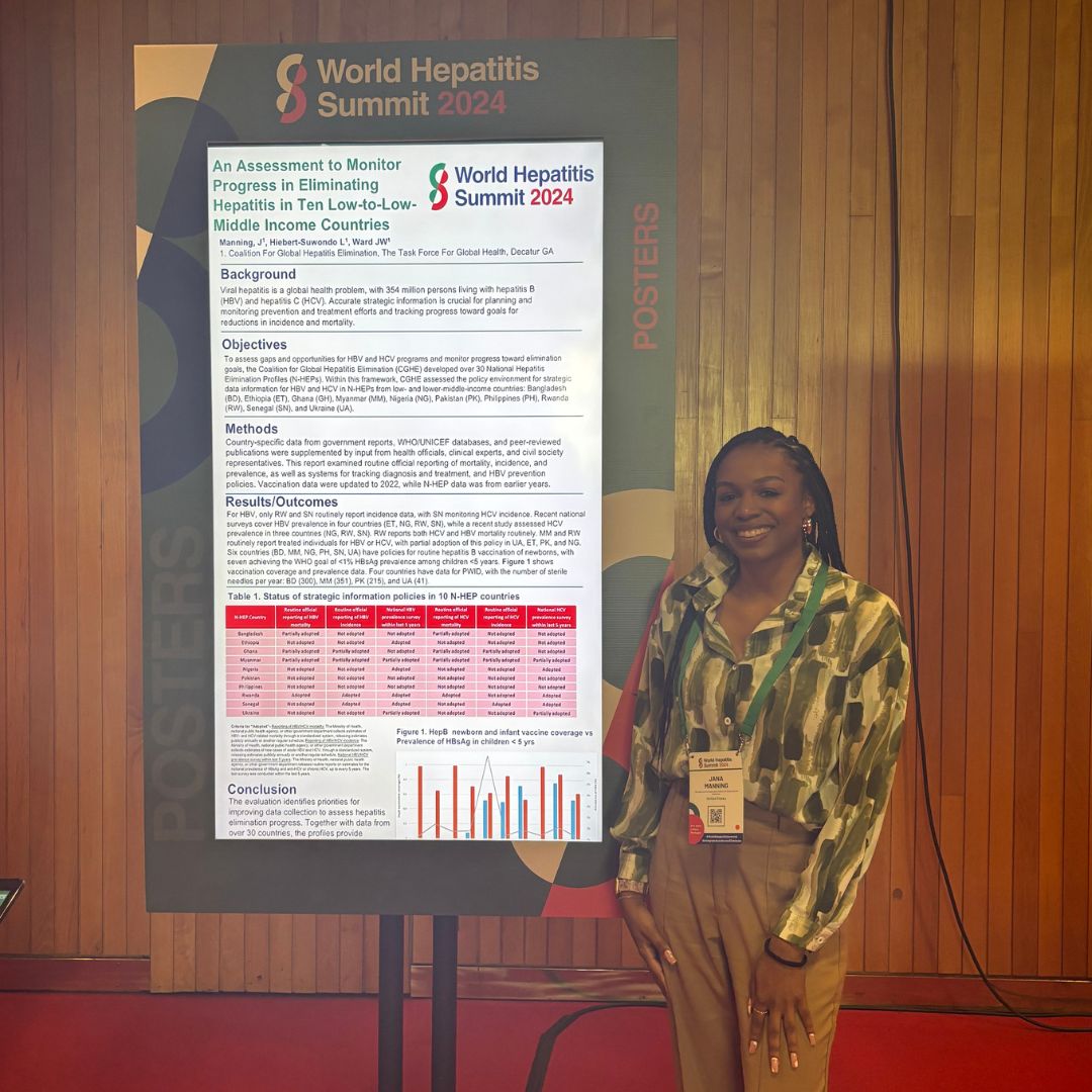 Photo Mail from #WorldHepatitisSummit2024 📧 CGHE Associate Public Health Advisor Jana Manning presents her abstract 'An Assessment to Monitor Progress in Eliminating Hepatitis in Ten Low-to-Low Middle-Income Countries.' HERO Fellow Dr. Nida Ali will also present an abstract.