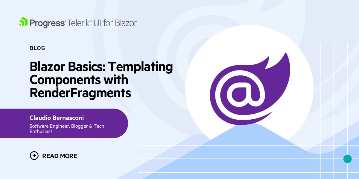 Oh, would you look at the time! It's elevating your #Blazor game o'clock! Learn more about templated components & how you can implement more reusable #Blazor components with their help in @CHBernasconiC's blog: prgress.co/3U1Wp5M