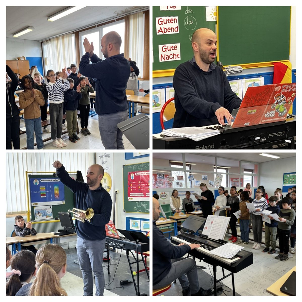 thibclem's tweet image. Rencontre avec M Braud, chef d’orchestre, ce matin, à l’école. Chants, percussions corporelles sur une musique de Lully, audition d’un cornet, les instruments de l’orchestre… une ouverture culturelle qui a plu! ⁦@ienargentan⁩ ⁦@VilleArgentan⁩