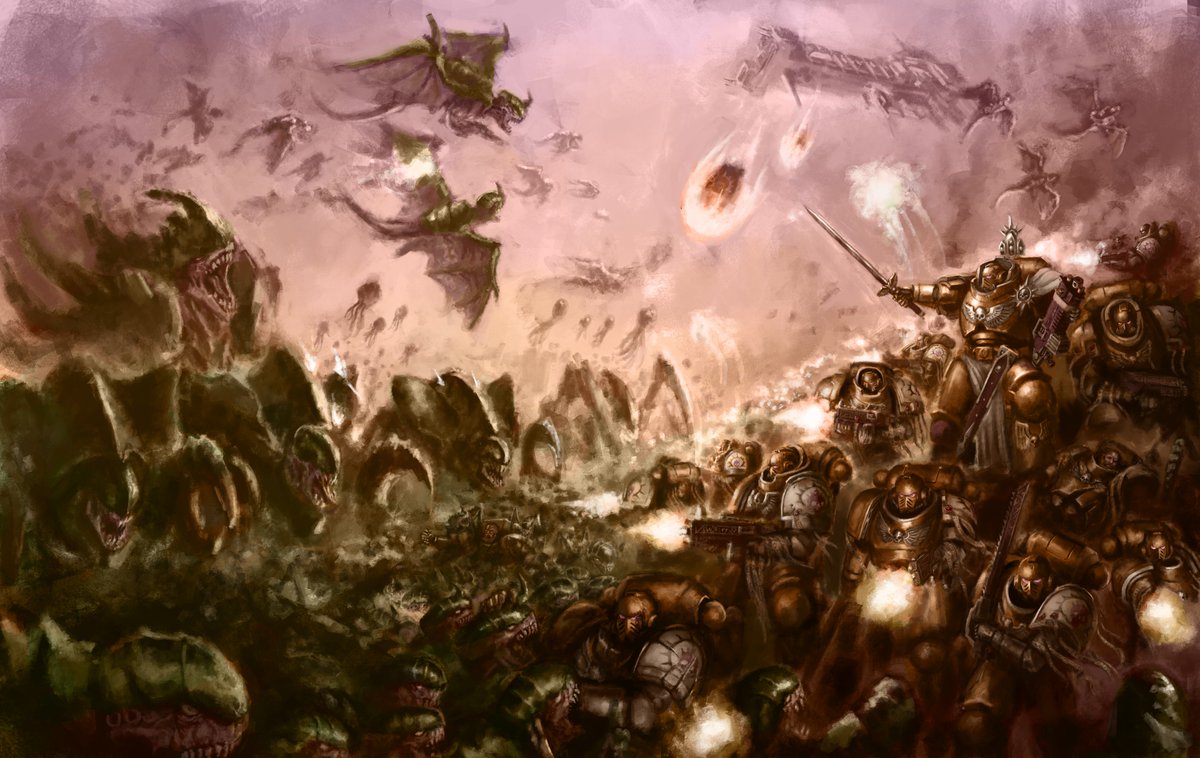 "The Unflinching 6th Holds The Line".

Commissioned by Tom from <a href="/AstartesAnonPod/">Astartes Anonymous</a>