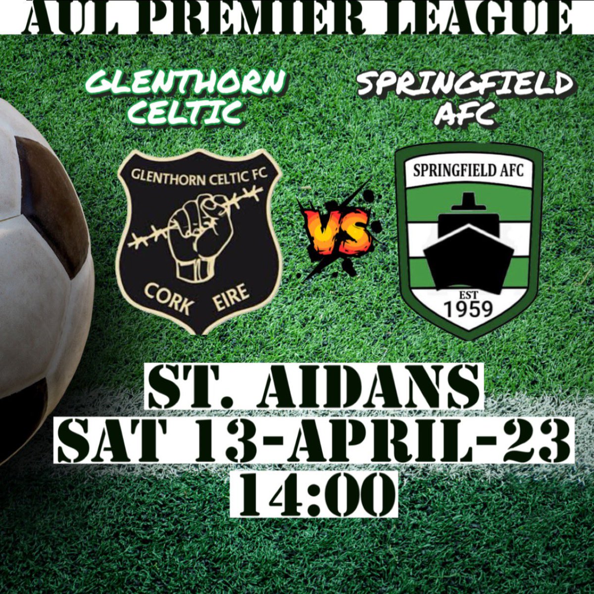 Our rearranged tie against Glenthorn will take place this Saturday in St. Aidans Community College at 2 pm. All support is greatly appreciated 🟢⚪️