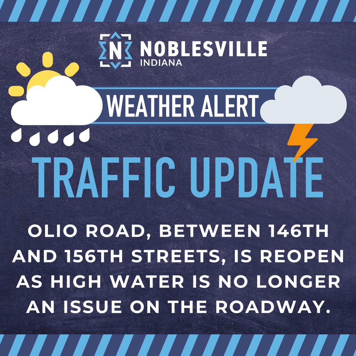 UPDATE - Olio Road between 146th and 156th Street is no longer closed. #TrafficAlert