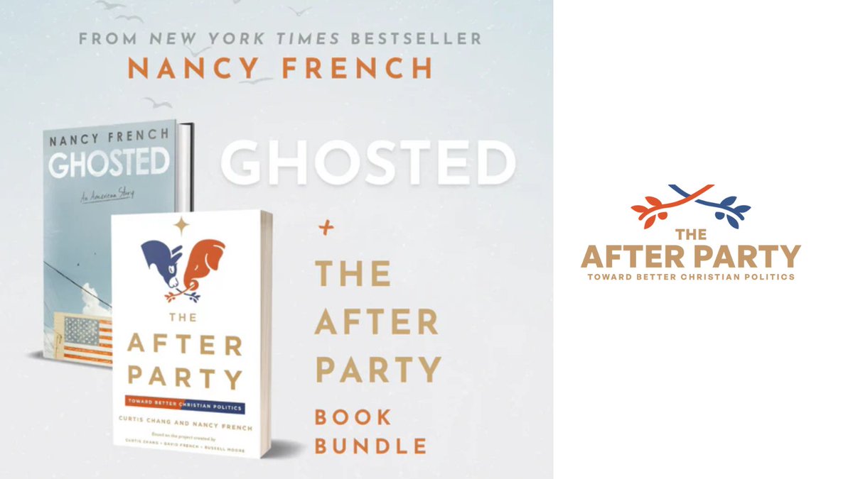 My dear friend and co-author @NancyAFrench has not one but *two* books coming out this month. I've heard from at least 3 friends that her book Ghosted is 'the best memoir I've ever read.' One of Nancy's favorite independent bookstores is offering a bundle of @AfterParty2024 and