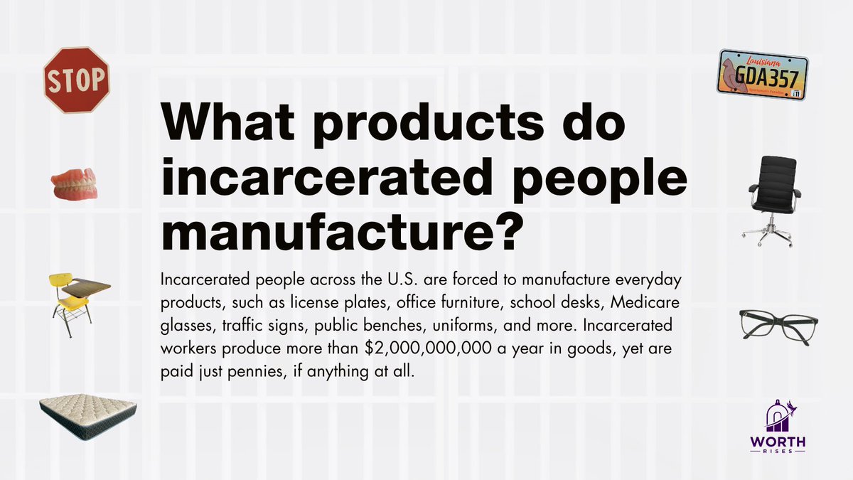 Incarcerated workers are forced to produce more than $2Bn each year in goods & commodities every year––many of which are items we use every day––and are paid just pennies, if anything at all. Visit EndTheException.com today to learn more & take action.