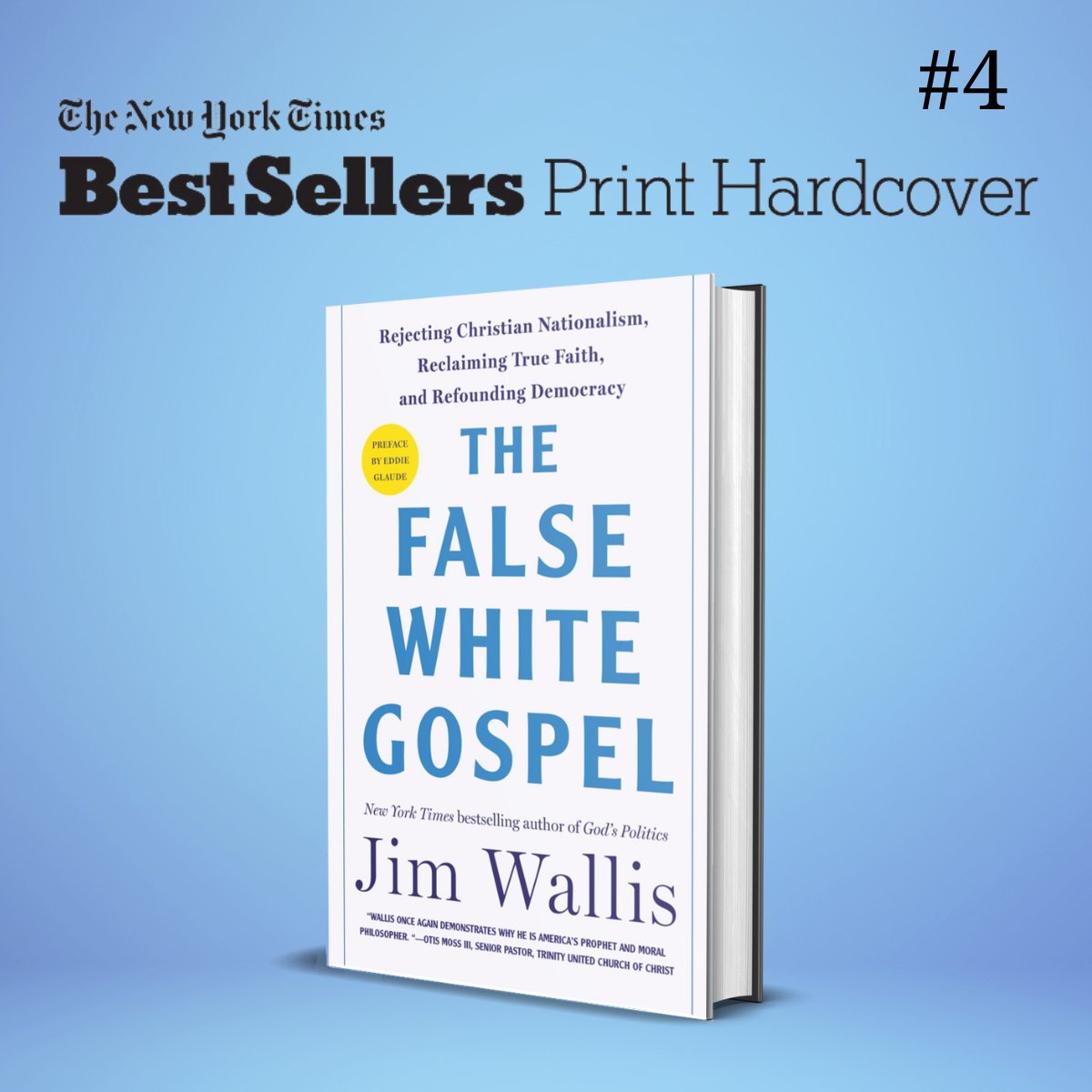 'The False White Gospel' has reached the New York Times bestseller list! Thanks be to God -- and to all the wonderful readers out there. I am so glad the book's message about the perils of White Christian Nationalism is resonating!