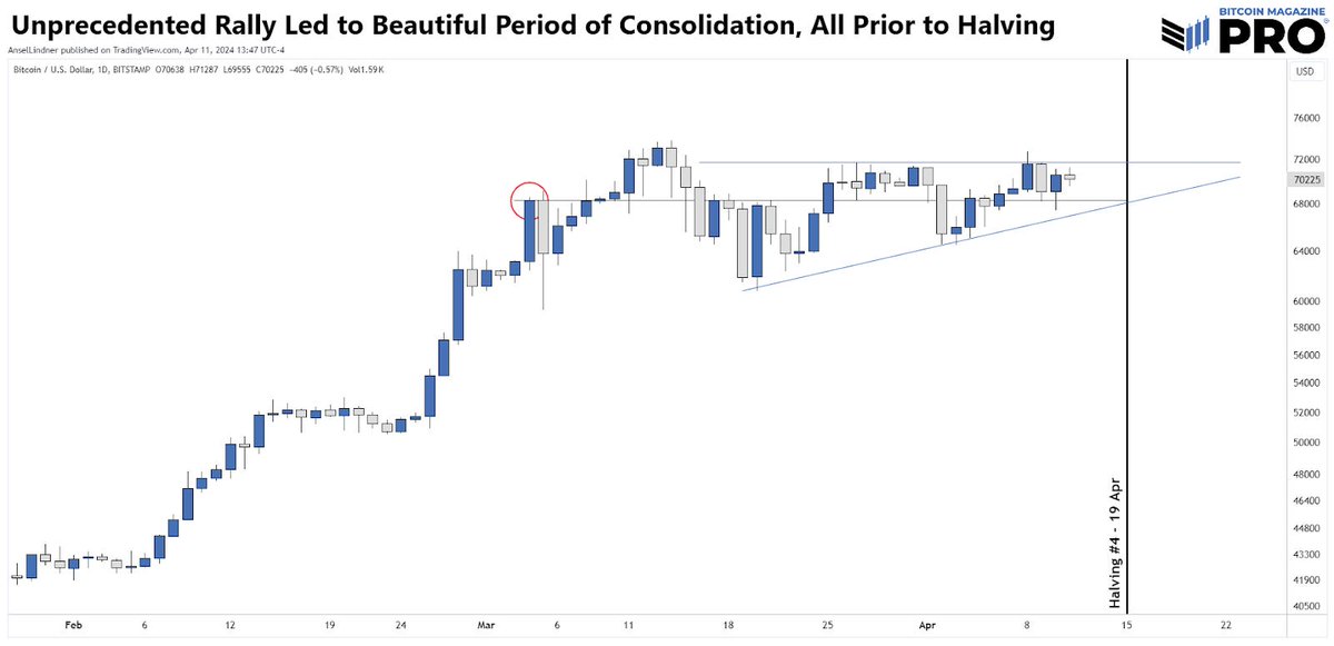 This #Bitcoin halving could spike prices instantly! 🚀 With a robust pre-halving rally hitting new ATHs driven by solid fundamentals—not mere speculation—the upcoming reduced issuance & supply crunch is set to sharply push prices up! 📈 ➡️ Read more: bmpro.substack.com/p/this-time-is… 👀