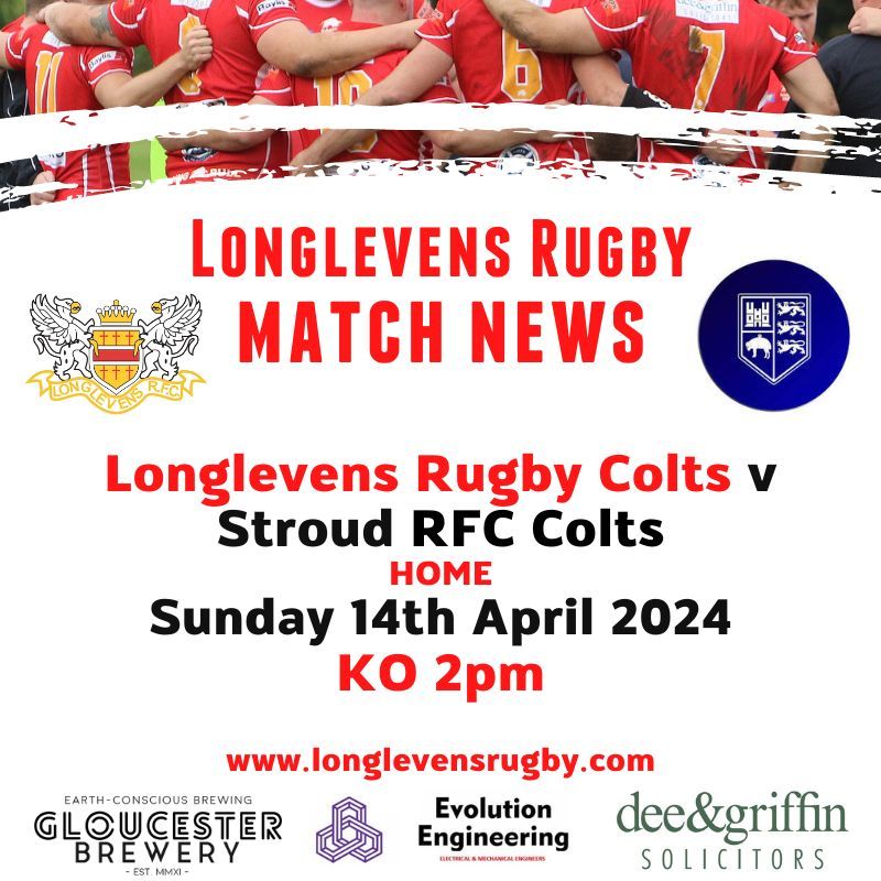 🏉 MATCH NEWS 🏉 Longlevens Rugby Colts host Stroud RFC Colts this Sunday at Longford Lane, 2pm kick off. 💪 #UpTheGriffins