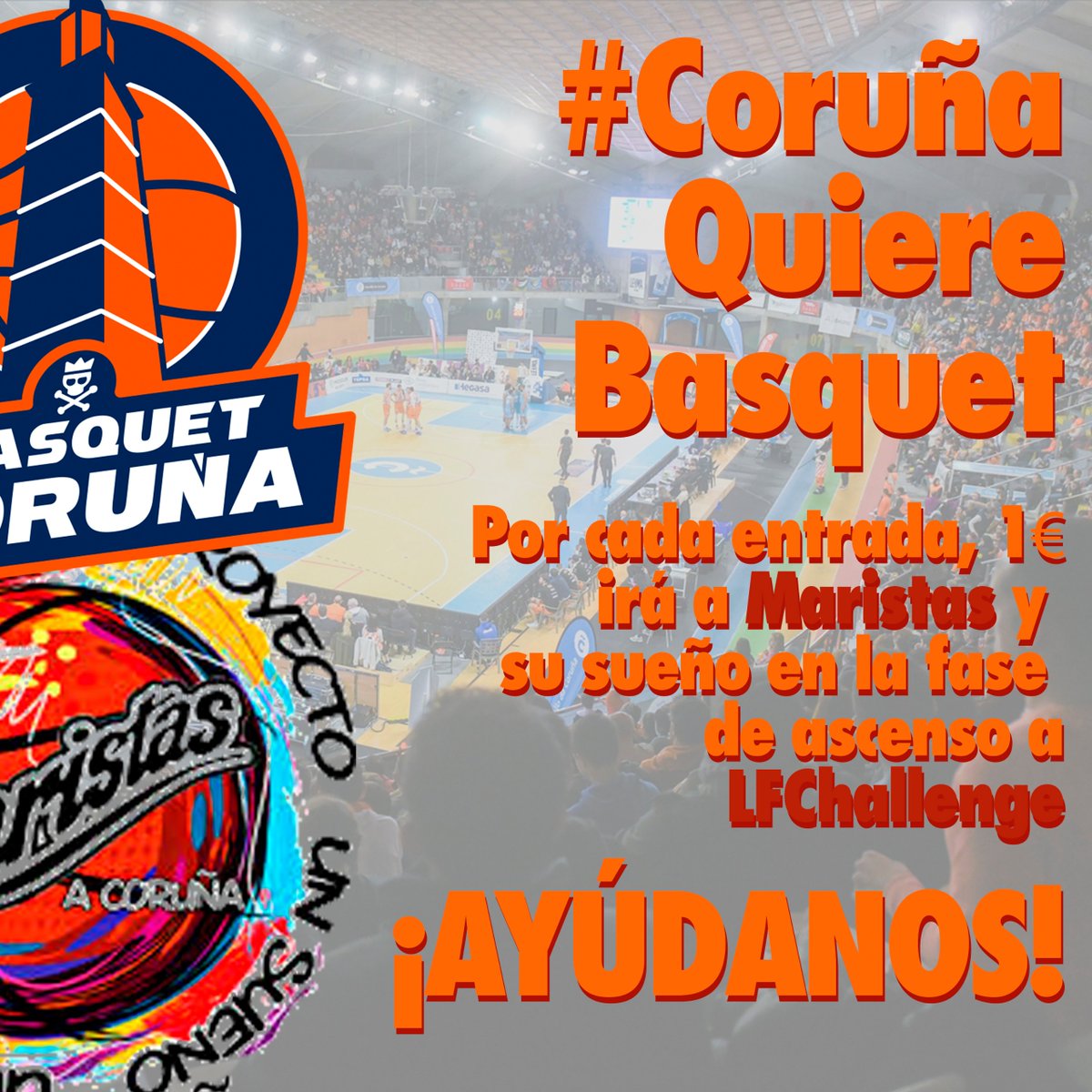 basquetcoruna's tweet photo. #CoruñaQuiereBasquet 🧡🫂❤️

@basquetcoruna 🤝🏼 @MaristasCoruna

🔗 https://t.co/JaJVFNTljA https://t.co/s0zBWIt48c
