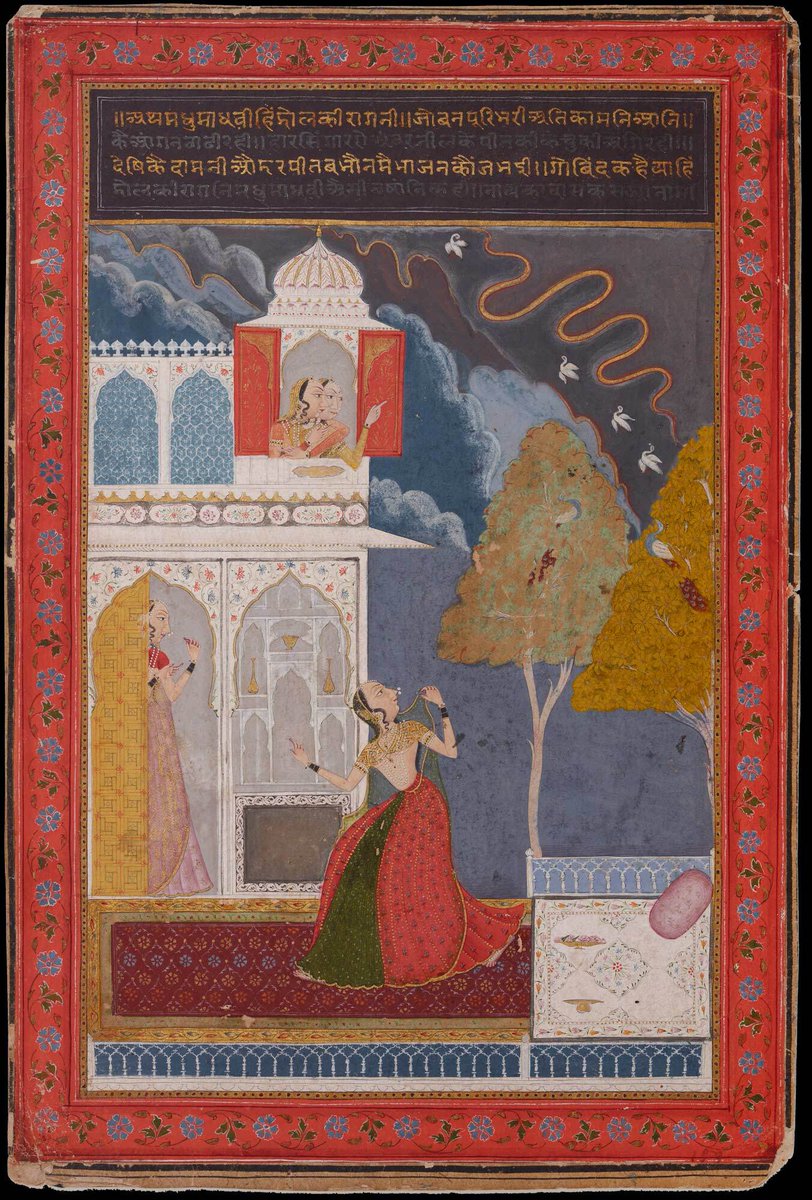 An exhibition '#Ragamala : Images for all Senses' opens at #MuseumRietberg on Sept 20, 2024 & will have about 50 works of #Art on display like this c1756 CE Painting from Malpura #Rajasthan evoking #Raga Madhu Madhavi #Rsgini @katherineschof8 @DalrympleWill @Arthistorian18