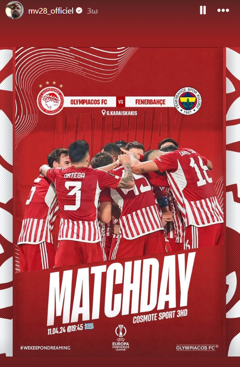 Red_White_7's tweet photo. Τεράστιε Μαθιέ! ⚪️🔴
#Red_White #OlympiacosFC #FenerbahceFC #UECL #OLYFEN #MathieuValbuena https://t.co/x0nuakfWxa