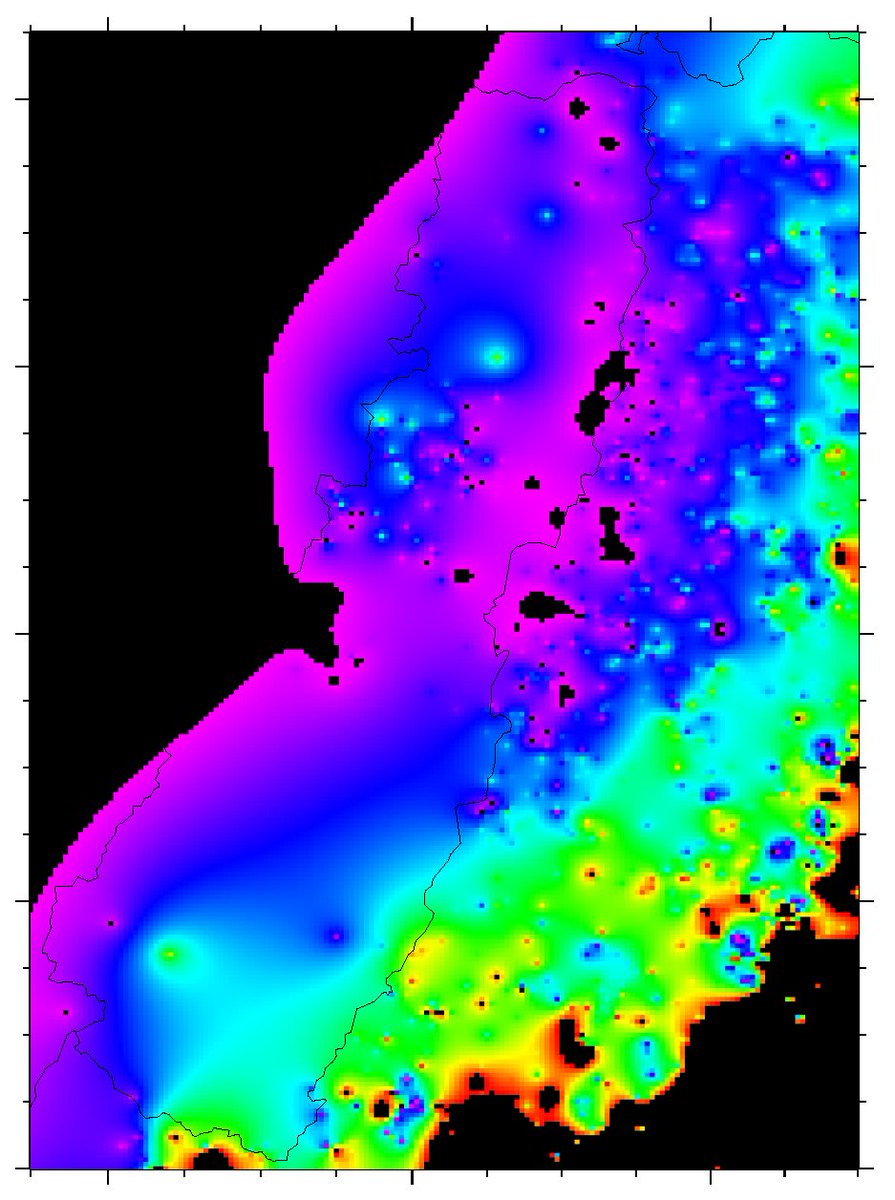 I have also long itched to put out a call for people's best #GMTfail figs. Maybe my best was inverting B&W to produce an X-ray of a gray-scale seismic hazard map. But this one was memorably artistic. As .@jvhurley put it, rest in PS, Pål.