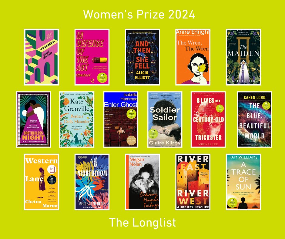 Women's Prize 2024: The Longlist is in!!

We love WESTERN LANE and SOLDIER SAILOR.