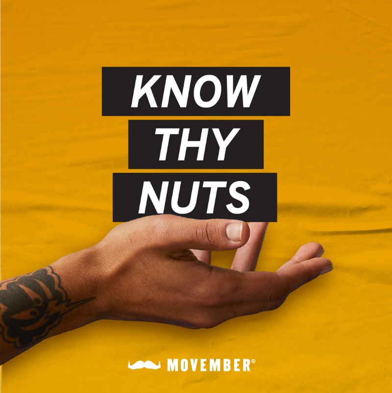 Testicular cancer is the #1 cancer among young guys. Knowing thy nuts matters because the disease is highly curable when caught early. Learn how to check for what’s normal for you - and what isn’t at movember.com/KnowThyNuts.