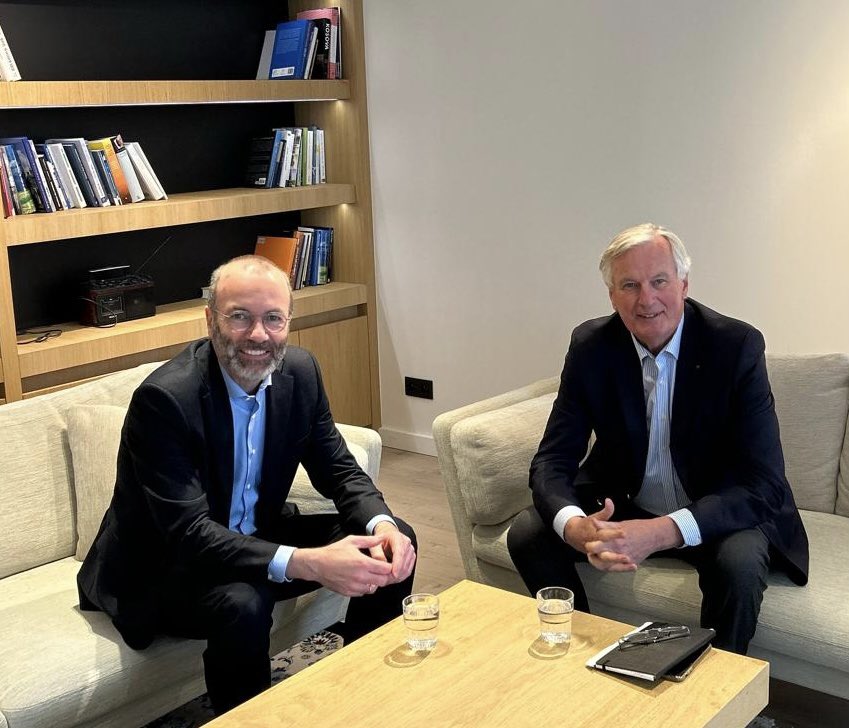 Discussion amicale avec @ManfredWeber à Bruxelles aujourd’hui. Le @EPP doit rester le groupe central au Parlement Européen dans un moment de vérité pour l’Europe: sécurité, climat, indépendance industrielle et agricole, contrôle des frontières. @lesRepublicains avec…