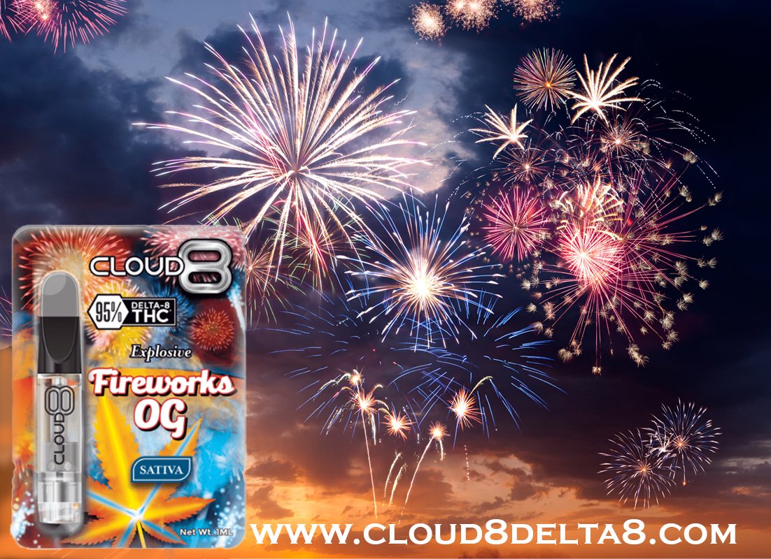 Cloud8Delta8's tweet photo. ✨ Light up your weekend with Fireworks OG! ✨

#cloud8
#delta8
#thursdayvibes 
#weekendplans 
#FridayEve 
#fireworks 
#cannabisculture 
#Mmemberville 

https://t.co/fjtoEo725J https://t.co/qT5pQvPVno