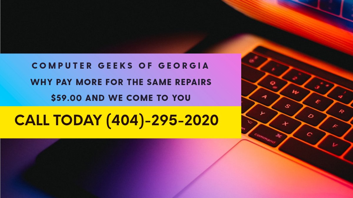 Get your computer fixed for only $59! We come to you for hassle-free service. Call 404-295-2020 or visit us at computergeeksofgeorgia.com for more information. #ComputerRepair #AffordableTech