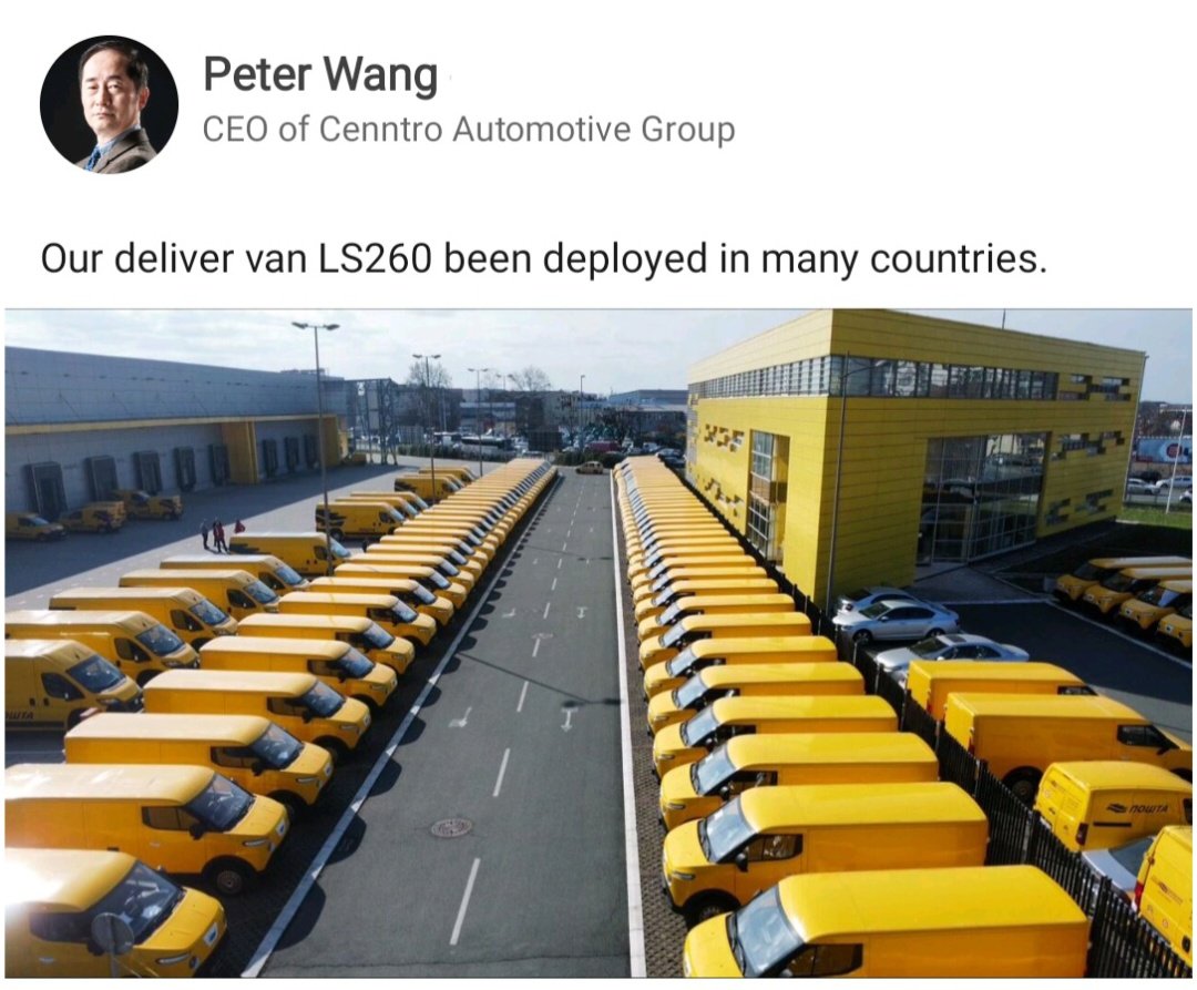 #CENN #CENNTRO - $CENN
#EV #ElectricVehicles
-
Peter Wang | Cenntro
Our deliver van #Logistar 260 -
#LS260 been deployed in many
countries
--
News from Mar. 01, 2024
Pošta Srbije - Post of Serbia 
95 new vehicles have arrived
[ Logistar 260 - LS260 ]

Post Link ⬇️…