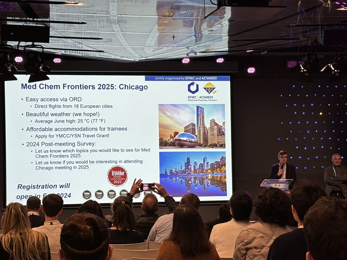 That's a wrap for the #MedChemFrontiers24 @EuroMedChem @AcsMedi! See you in Spring 2025 for #MedChemFrontiers25 in CHICAGO, hosted by @MooreLab!

#medchem #chembio #drugdiscovery