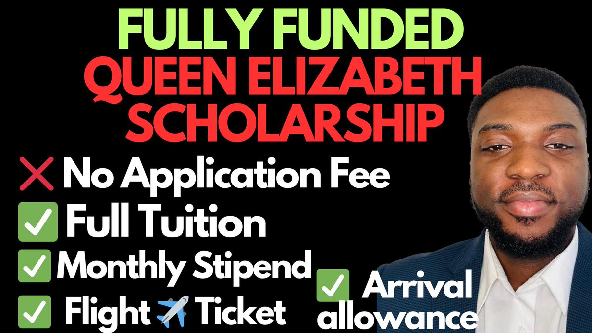 Scholarship update ‼️
How to Apply for the Fully Funded Queen Elizabeth Scholarship 2024 - Now Open
yt.openinapp.co/3hhrv
