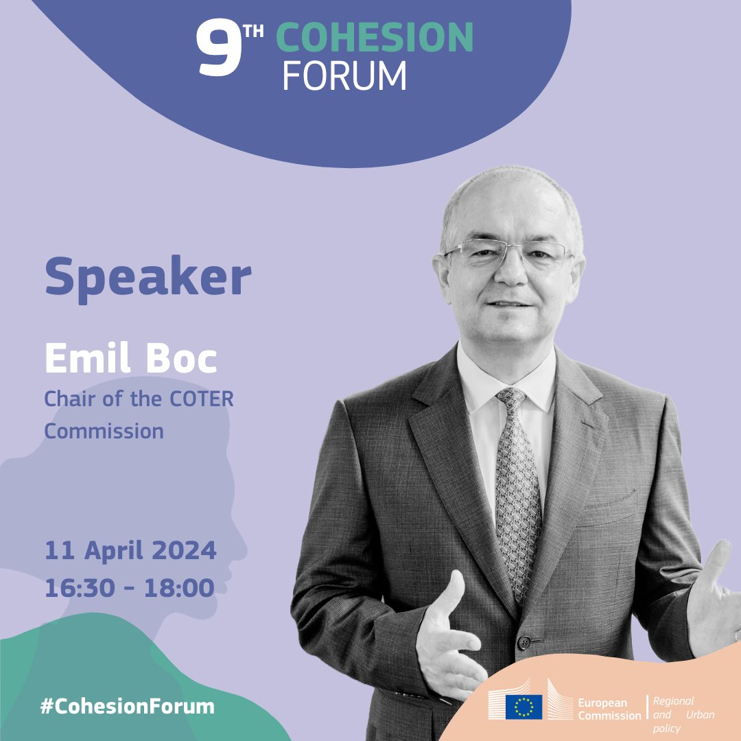 🔴 Watch now LIVE at #CohesionForum Interview session on the role of cities in regional development w/ @Emil_Boc. 👉 europa.eu/!dwhgRQ