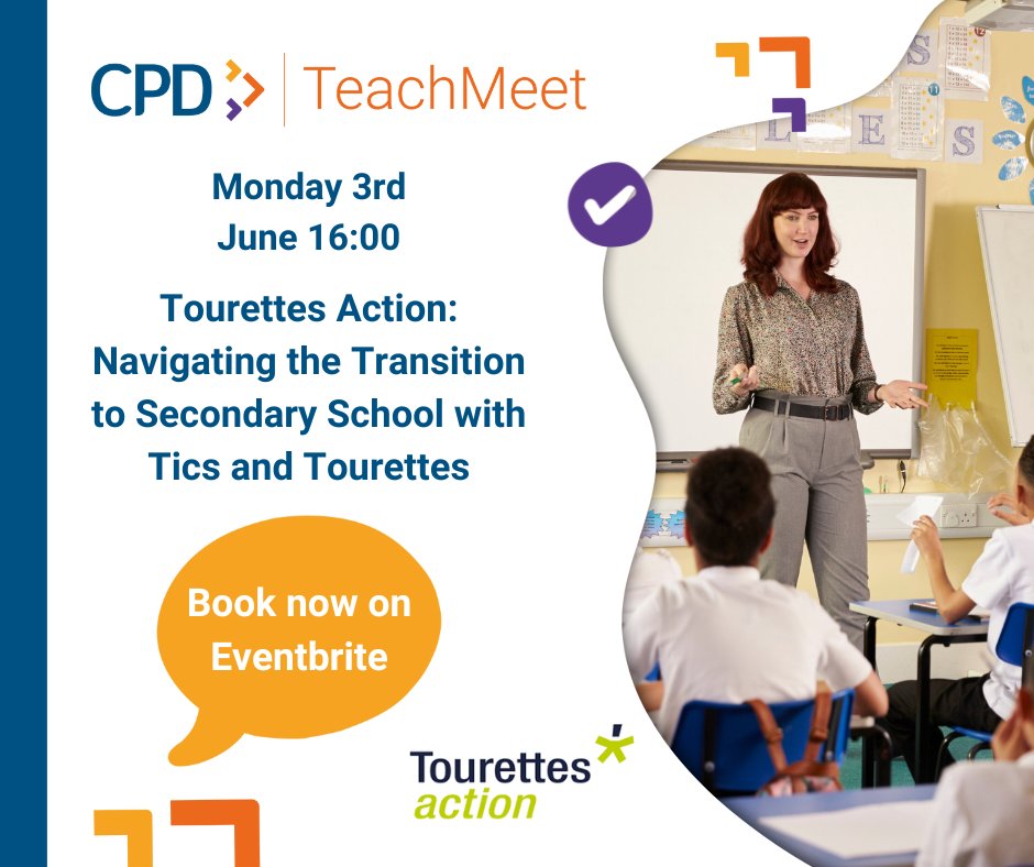 Join our upcoming Twinkl TeachMeet event, led by specialists and with guest speakers from @tourettesaction! Book the date in your calendar and get your FREE tickets here! twinkl.co.uk/l/r1r8t