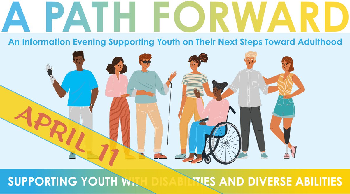 Join us TONIGHT for an info session to support youth (Gr 8-12) with disabilities & diverse abilities on their next steps toward adulthood. Organizations that provide support in securing work, leisure & post-secondary opportunities will be there. More: ow.ly/K4s850QUSQe