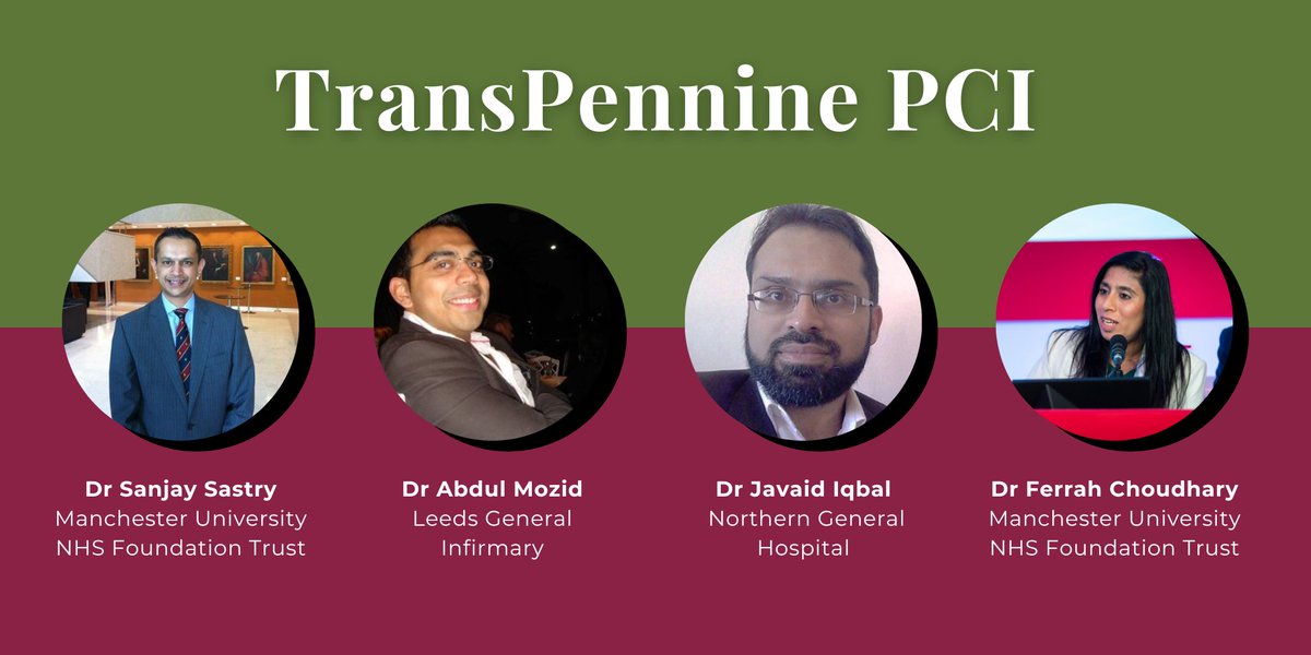 The course directors of #TransPenninePCI include @sanjaysastry, @ammozid, Javaid Iqbal and we hope you'll join us in giving a warm welcome to the newest course director @FerrahChoudhary! 👋 Register for the established, two-day course here: bit.ly/4awWRiM #CardioEd